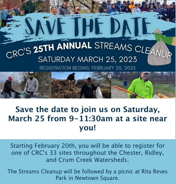 CRC Streams Cleanup [registration required] @ Glen Providence Park - main entrance